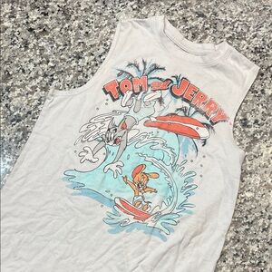 Tom and Jerry Surfing Tank Top
